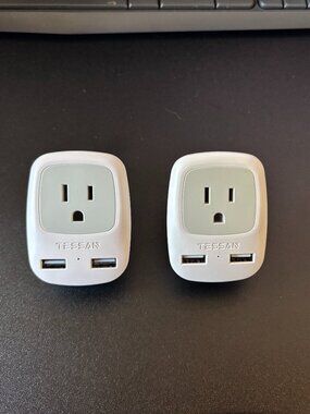 Tessan UK and European Travel Power Adapters with USB-A Chargers